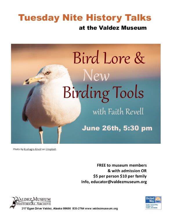 Tuesday Nite History Talk: Bird Lore and New Birding Tools