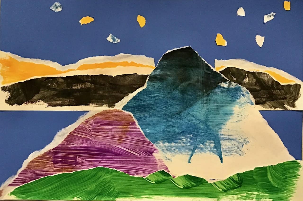 Spring Into Art Workshop - Torn Painted Paper Landscapes